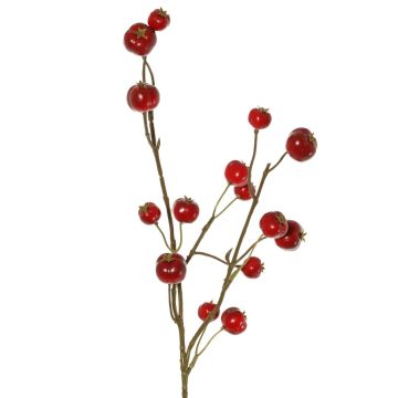 Artificial ornamental apple branch NONGIH with fruit, dark red, 24"/60cm Artificial ornamental apple branch NONGIH with fruit, dark red, 24"/60cm