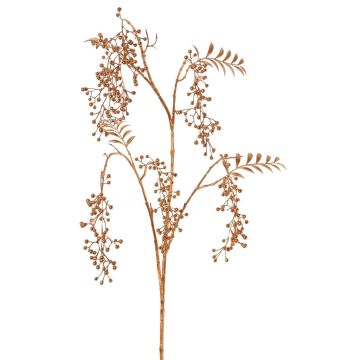 Artificial pepper tree branch NELFHY with berries, metallic copper, 4ft/125cm Artificial pepper tree branch NELFHY with berries, metallic copper, 4ft/125cm