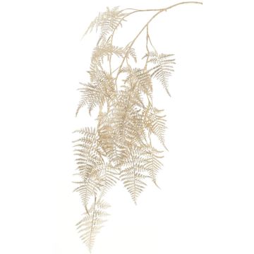 Decorative Asparagus plumosus branch MELFHY, hanging, metallic silver and gold, 4ft/130cm Decorative Asparagus plumosus branch MELFHY, hanging, metallic silver and gold, 4ft/130cm