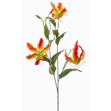 Decorative Gloriosa stem, TROFEL, orange-yellow, 35"/90cm Decorative Gloriosa stem, TROFEL, orange-yellow, 35"/90cm