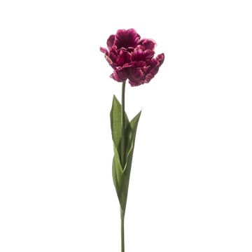 Artificial parrot tulip LIOMARA, dark purple, 26"/65cm