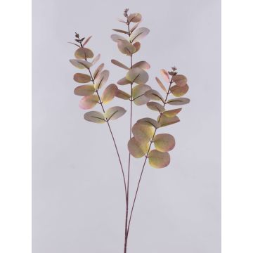 ERINDALS artificial eucalyptus branch, green-burgundy, 90cm