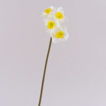Artificial daffodil SEPUNY, white-yellow, 40 cm, Ø6 cm