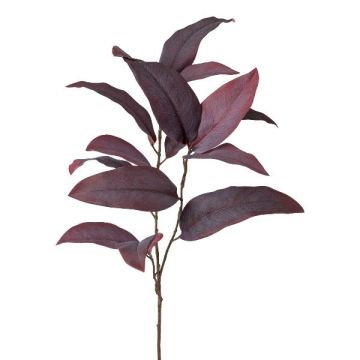 Artificial eucalyptus branch FRULMO, burgundy red, 3ft/90cm