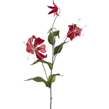 Decorative branch Gloriosa LISUPY, ruby red-gold, 31"/80cm