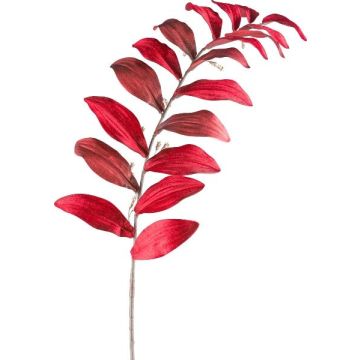 Artificial Solomon's seal branch PRIHON with flowers, ruby red, 4ft/120cm