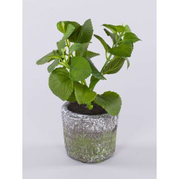 Artificial mint plant POLINDA in a decorative pot, green, 10"/26cm Artificial mint plant POLINDA in a decorative pot, green, 10"/26cm