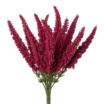 Artificial heather ‘MIRAKY’, stem, burgundy, 26cm