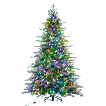 Artificial Christmas tree SKOPJE SPEED, multicoloured LEDs Diamanten, 8ft/230cm, Ø5ft/155cm