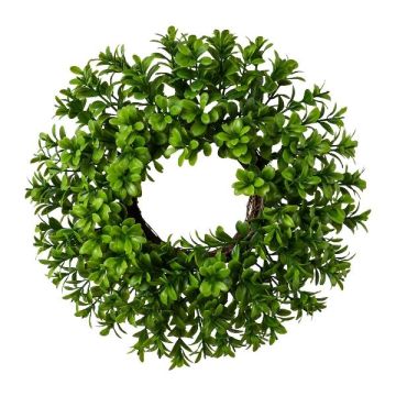 Artificial boxwood wreath ZATRI, green, Ø11"/28cm