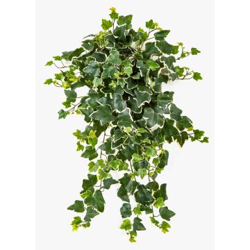 Artificial ivy vine LINNEO on a support stick, crossdoor, green and white, 65cm