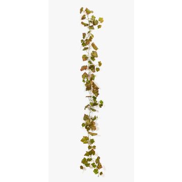 Artificial vine leaf garland BIRGE, green-orange, 230cm