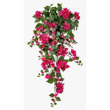 Artificial bougainvillea hanging plant CARINO, on a stick, crossdoor, pink, 100cm