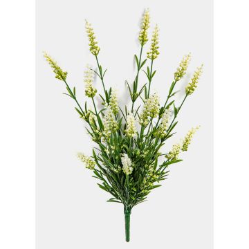Artificial lavender MARINA on a stick, cream, 20"/50cm, Ø0.8"/2cm