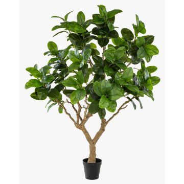Artificial rubber tree BAKTIN, artificial trunk, decorative pot, green, 8ft/240cm