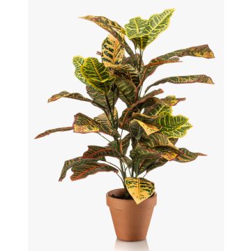 Artificial croton plant ISKANDAR in a terracotta pot, multicoloured, 26"/65cm Artificial croton plant ISKANDAR in a terracotta pot, multicoloured, 26"/65cm