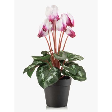 Artificial cyclamen VERIANA in a decorative pot, white-fuchsia, 12"/30cm Artificial cyclamen VERIANA in a decorative pot, white-fuchsia, 12"/30cm