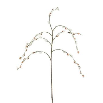Artificial branch of pussy willow BLONKE with flowers, white-brown, 33"/85cm Artificial branch of pussy willow BLONKE with flowers, white-brown, 33"/85cm