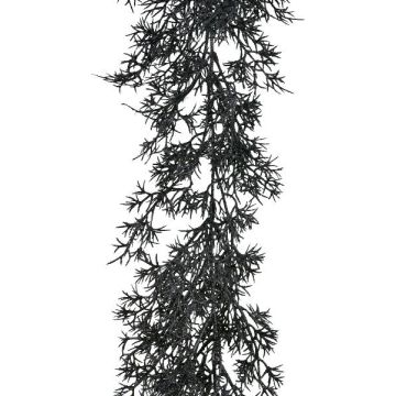 Artificial garland Asparagus sprengeri KLUMAN, black, 6ft/195cm