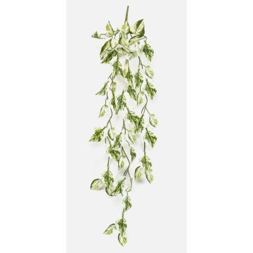 Artificial hanging plant Scindapsus LAXORE on a support stick, white and green, 85cm