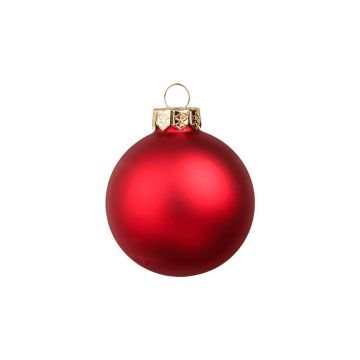 CLARIBELLE Christmas tree bauble, matt, 30 pieces, red, Ø6cm