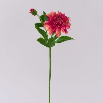 Artificial dahlia WERNYT, apricot-pink, 18"/45cm, Ø3.9"/10cm