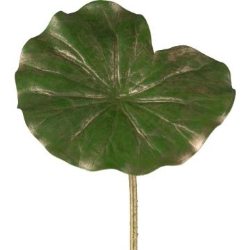 Artificial water lily leaf MINDA, green and gold, 70cm