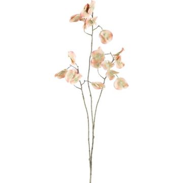 Artificial sweet pea branch SAJIN, peach-green, 100cm