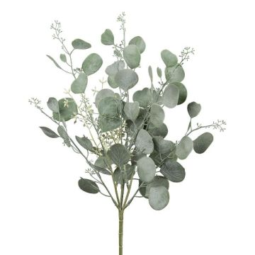 Artificial eucalyptus plant KLORHE, stem, flowers, green-grey, 16"/40cm Artificial eucalyptus plant KLORHE, stem, flowers, green-grey, 16"/40cm