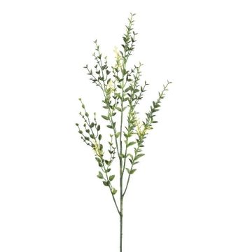 Artificial privet branch SLONTE with flowers, green, 30"/75cm