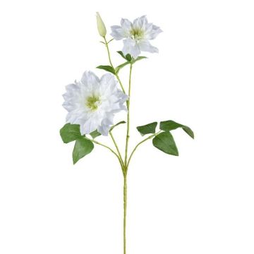 Artificial flower branch Clematis ZOLME, white, 28"/70cm Artificial flower branch Clematis ZOLME, white, 28"/70cm