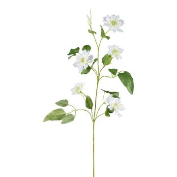 Artificial flower branch Clematis ZOLME, white, 4ft/110cm Artificial flower branch Clematis ZOLME, white, 4ft/110cm