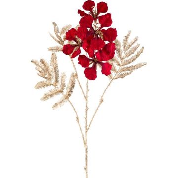 Decorative branch Flame tree FROLKA with flowers, red-gold, 33"/85cm Decorative branch Flame tree FROLKA with flowers, red-gold, 33"/85cm