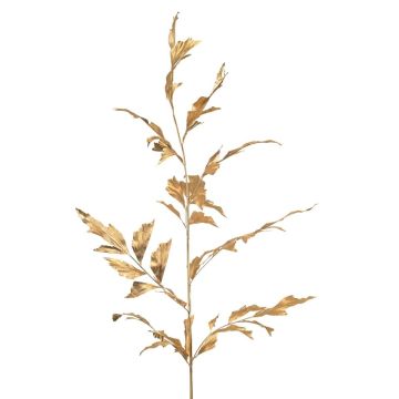 Artificial palm leaf, fishtail palm MANIESO, gold, 4ft/130cm