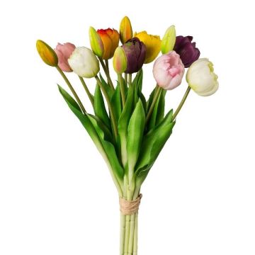 Decorative tulip bunch LANEA, multicoloured, 16"/40cm, Ø11"/28cm