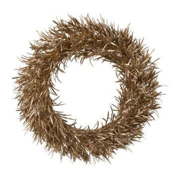 Artificial podocarpus wreath QAVLO, gold, Ø18"/45cm Artificial podocarpus wreath QAVLO, gold, Ø18"/45cm