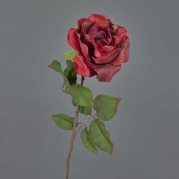 Velvet rose SINDALA, red, 24"/60cm, Ø4.7"/12cm