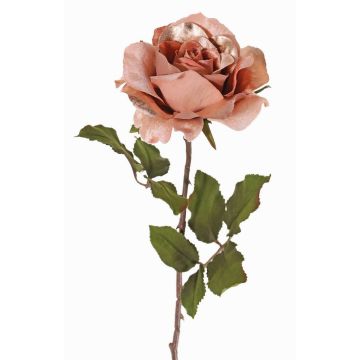 Velvet rose SINDALA, salmon, 24"/60cm, Ø4.7"/12cm Velvet rose SINDALA, salmon, 24"/60cm, Ø4.7"/12cm