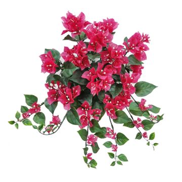 Artificial bougainvillea hanging plant JAMILAH on spike, crossdoor, pink, 20"/50cm