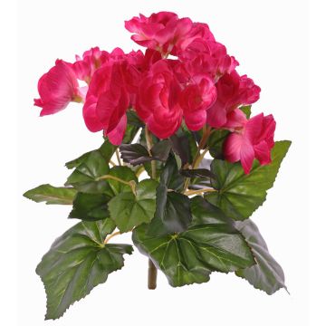 Fake begonia BIRMA on spike, fuchsia, 8"/20cm, Ø1.2"-2"/3-5cm
