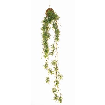 Artificial rosemary hanging plant IOANNIS on moss ball, green, 3ft/90cm