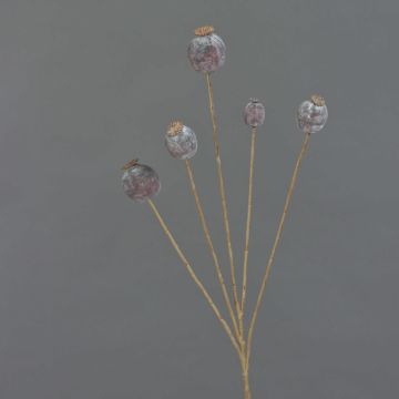 Artificial poppy capsule FILOMELA, dark brown, 30"/75cm Artificial poppy capsule FILOMELA, dark brown, 30"/75cm