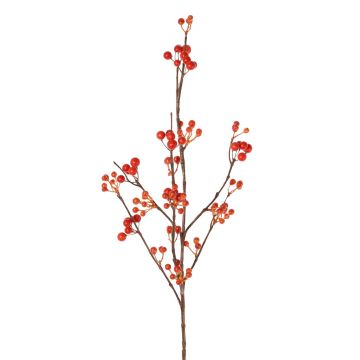 Fake snowberry spray HARMONIA, berries, orange, 31"/80cm