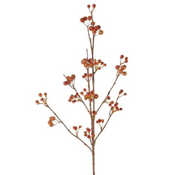 Fake snowberry spray HARMONIA, berries, brown, 31"/80cm