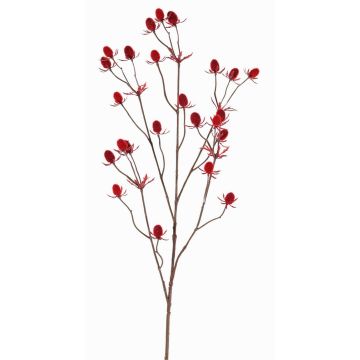 Fake thistle spray (Eryngium) LOUKAS, red, 28"/70cm, Ø0.4"-0.6"/1-1.5cm Fake thistle spray (Eryngium) LOUKAS, red, 28"/70cm, Ø0.4"-0.6"/1-1.5cm