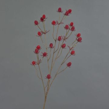 Fake thistle spray (Eryngium) LOUKAS, red, 28"/70cm, Ø0.6"/1,5cm Fake thistle spray (Eryngium) LOUKAS, red, 28"/70cm, Ø0.6"/1,5cm