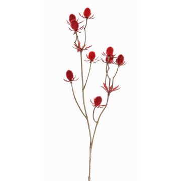 Fake thistle spray (Eryngium) LOUKAS, red, 18"/45cm, Ø0.4"-0.6"/1-1.5cm Fake thistle spray (Eryngium) LOUKAS, red, 18"/45cm, Ø0.4"-0.6"/1-1.5cm