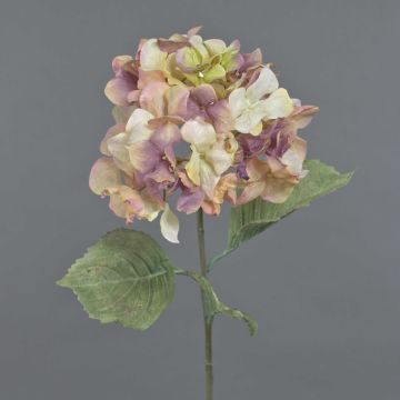 Artificial flower Hydrangea URANIA, dusky pink, 30"/75cm, Ø7"/18cm