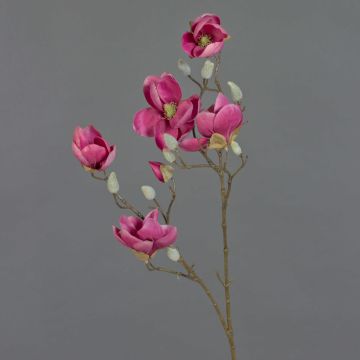 Fake magnolia KOSTAS, pink, 31"/80cm, Ø2"-3.1"/5-8cm