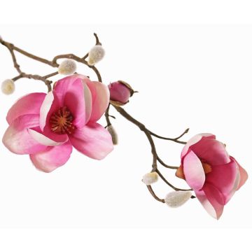 Fake magnolia KOSTAS, pink-fuchsia, 22"/55cm, Ø2.4"-3.1"/6-8cm Fake magnolia KOSTAS, pink-fuchsia, 22"/55cm, Ø2.4"-3.1"/6-8cm